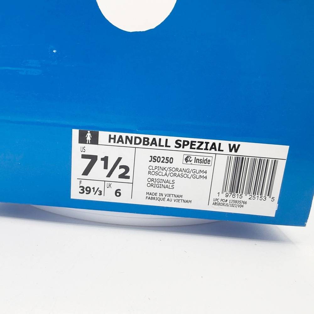 Adidas Handball Spezial W Sneakers Size 7.5 Pink/Orange/Gum JS0250 NEW - Picture 10 of 10